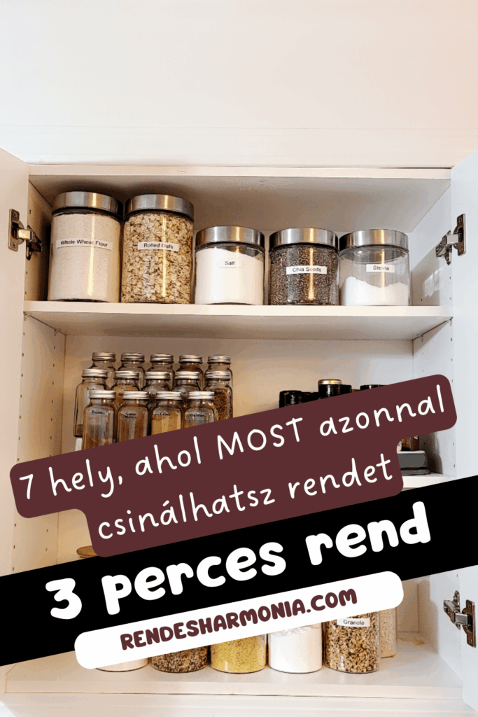 3 perces rend 7 hely, ahol MOST azonnal csinálhatsz rendet
